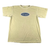 Life is Good Mens Large Light Green Oval Logo Short Sleeve Cotton Crew T... - $13.99