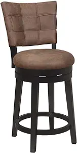 , Kaede Wood Counter Height Swivel Stool With Upholstered Weave Back Des... - $426.99