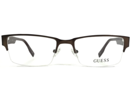 Guess Eyeglasses Frames GU 1818 BRN Brown Rectangular Half Rim 53-18-145 - £48.40 GBP