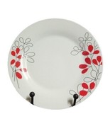 Gibson SCARLET LEAVES 4-Dinner Plates 10 ¾&quot; Floral Ceramic - £46.28 GBP