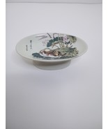 Vintage Pedestal Pheasants Flowers Trinket Soap Dish Porcelain Crackle G... - $309.53 MXN