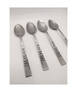 4 Intermezzo National Stainless Tablespoons Scroll Flatware Korea VINTAGE - $9.90