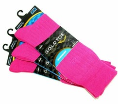 Gold Toe Golf Dress Socks Clubhouse 3 Pairs Men&#39;s Shoe Size 6-12.5 Pink ... - £19.38 GBP