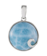 Sterling Silver Larimar Cabochon Pendant (Pendant or Pendant w/Chain) - €155,30 EUR+