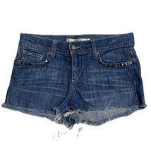 Joes Jeans Shorts Raw Edge Fringed Hem Stretch Studded Women&#39;s Size W 23 - £9.03 GBP