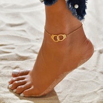 Shion gold handcuffs bracelet on leg boho jewelry anklets for women fashion leg jewelry thumb200