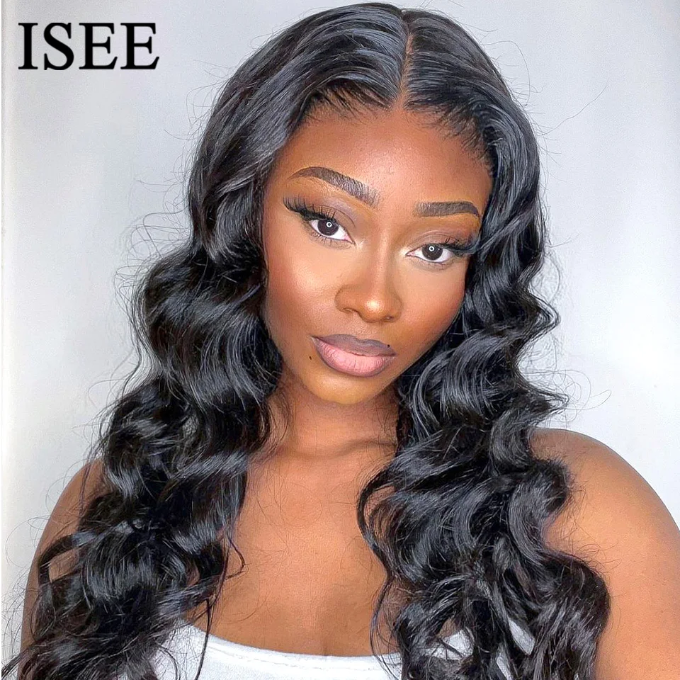 ISEE HAIR Brazilian Body Wave 4x4 Lace Closure Wigs For Women 13x4 Lace Front - £97.66 GBP+