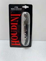 NEW Houdini 2-step Waiters Corkscrew (black and silver) - £8.16 GBP