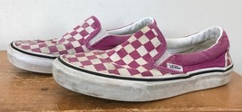 Vans Off the Wall Magenta Pink Check Skate Boarding Boat Skater Shoes 7.... - $29.69