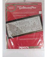 Vintage 1983 Merry Christmas Paragon Needlecraft Embroidery Kit 6850 Can... - $16.99