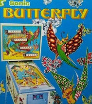 Butterfly Pinball Flyer Original 1977 Promo Advertising Fantasy Art Sheet Sonic - £24.67 GBP