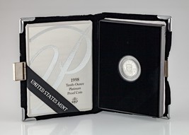 1998-W 1/10 Oz. Platino Águila Prueba Barra Moneda Con / Funda Y COA - £197.87 GBP