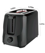 2-Slice Toaster Black with 6 Shade Settings and Removable Crumb Tray New - $26.72