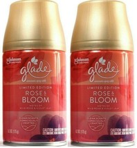 (2) SCJohnson Glade Limited Edition Rose &amp; Bloom  Room Deodorizer Refill... - £18.68 GBP