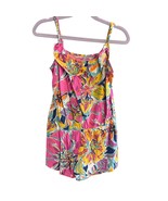 Lilly Pulitzer Girls Floral Print Sleeveless Romper Size L 8-10 100% Cotton - $19.20