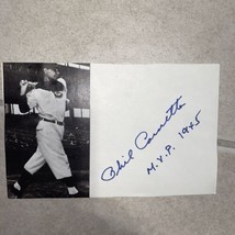 1945 MVP  PHIL CAVARRETTA  AUTOGRAPH - SIGNED INDEX CARD 3X5 - $14.85
