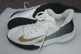 Nike Size 8.5 PRECISION IV Basketball Shoes White Gold CZ8780-100 - $24.75