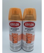 Krylon Stained Glass Tangerine Orange 9034 New 11.5 Oz Spray Paint 2 Cans - $109.17 CAD