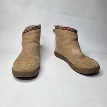 Sanuk Womens Corduroy Slip On Ankle Boots Tan Southwestern Trim Size 7.5 - £14.35 GBP