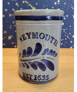 Salt Glazed Stoneware Pottery Utensil Crock Blue Gray Weymouth Est 1635 6&quot; - £23.59 GBP
