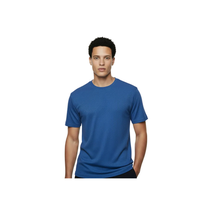Men Dressy T-Shirt Log-In Uomo Crew Neck Silky Short Sleeves 218 Royal blue image 4