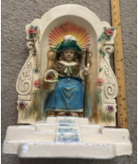 Vtg PSCI Penna Statuary Co Inc Chalkware Alter Shrine Prayer Candle 1928... - $184.14