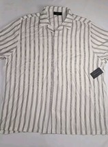 No Boundaries Button Up Shirt Mens Size 3XL Striped Short Sleeve Collared - $9.78