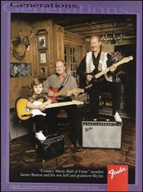 1996 Fender Telecaster Guitar ad print James Burton son Jeff grandson Skylar - £3.40 GBP