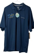 Columbia Amgen California SZ M Men&#39;s Blue Omni-Shade 30 UPF  S/S Polo Shirt NWT - £17.26 GBP