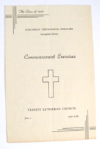Concordia Theological Seminary Springfield IL Commencement Exercises 195... - £10.19 GBP