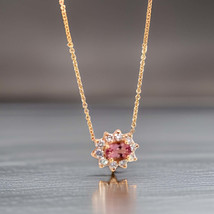 Diamond Tourmaline Pendant Necklace 18&quot; 14k YG 1.40 TCW Certified $3,450 311011 - £783.30 GBP