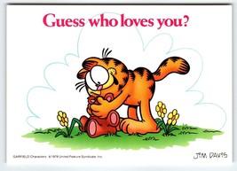 Garfield Cat Postcard Guess Who Loves You Jim Davis 1978 Unused Tabby Kitten - £6.32 GBP