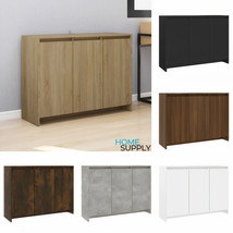 Modern Wooden 3 Door Large Home Sideboard Storage Cabinet Unit With Shelves Wood - £65.89 GBP+