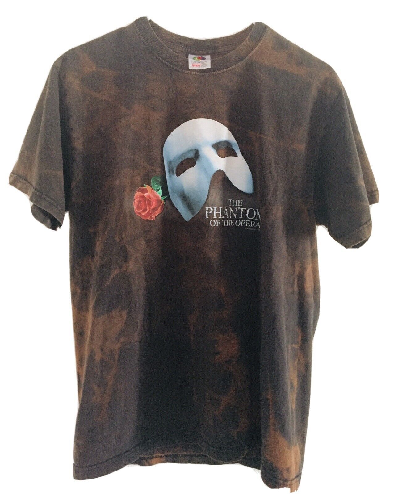 The Phantom Of The Opera T Shirt 1986 Vintage Fruit of the Loom Tag Size M Brown - £63.52 GBP