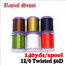 Royal Sissi 6 colors set 50D strong  12/0 fly tying thread 140yds/spool 14-22# m - £69.34 GBP
