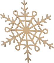 Lawn and Pets Christmas Wood Snow Flakes Design 33 - £11.02 GBP