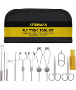  Fly Tying Tool Kit 12-in-1 • Bobbin, Whip Finisher, Scissors, Hackle, H... - €46,40 EUR