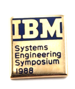 VTG 1988 IBM Systems Engineering Symposium 10K GF Pin Tie Tack Tech Event - €22,18 EUR