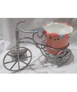 Yankee Candle Votive Tea Light Holder V/H TL/H FLOWER BIKE pot silver metal - $67.09 CAD