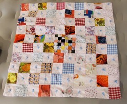 Handmade Baby Quilt 38&quot; x 40&quot; Crib or Toddler Bed Use! - £38.04 GBP