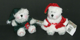 Set of 2 Radio City Rockettes Christmas Plush Bears 5 Inches - £11.72 GBP