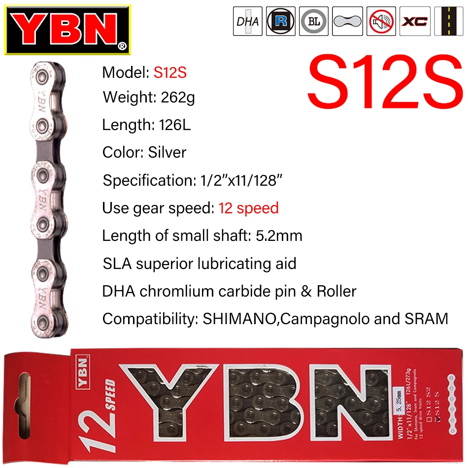 YBN Bike Chains MTB Mountain Road Bike Chians 11 Speed  Bicycle Chain 116 Links  - £152.23 GBP