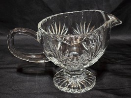 Crystal Clear Industries ESSEX Deep Bowl Gravy Sauce Boat Pitcher - Fan Pattern - $21.76