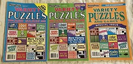 Lot of (3) Penny Press Variety Puzzles And Games Full Size Books 2020 [Single Is - £14.42 GBP