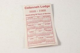 Vintage 1938-1988 Colonneh Lodge Calendar Schedule Card Boy Scouts America BSA - £9.09 GBP