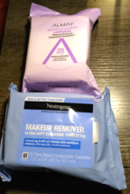 Lot of 2 Make up Remover Towelettes - Almay 25Ct and Neutrogena 25 Ct New! - £10.00 GBP