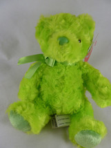 Aurora World Neon Green Plush 8&quot;H Rainbow Bears new with tag - $6.92