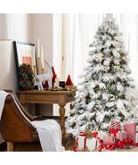 6ft Flocked Scarecrow Xmas Tree, 270 Warm White LED, Realistic Snowy - €129,62 EUR