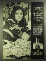 1974 Max Factor Geminesse Enriched Lip and Nail Colours Ad - The new woman  - $18.49