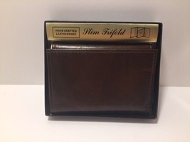 Hand-Crafted Leatherware Slim Trifold Wallet Billfold - £13.76 GBP